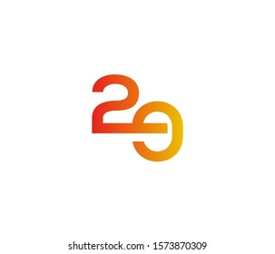 Unique and simple 20 monogram logo font