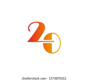 Unique and simple 20 monogram logo font