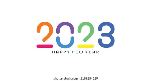 unique and simple 2023 number design, happy new year 2023