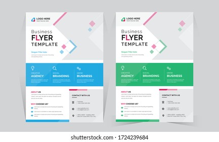 Unique and simple business flyer template set