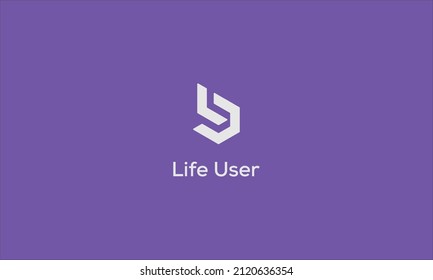 Unique ,Simple and Clean L U or U L text logo Design.