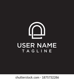 unique, simple, creative abstract letter DE logo concept