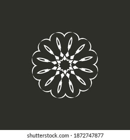 unique, simple, creative flower mandala logo concept for batik logos, tattoos