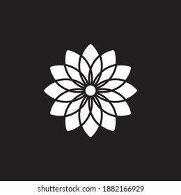 unique, simple, creative flower mandala logo concept for batik logos, tattoos