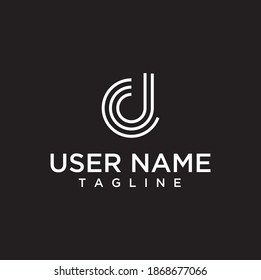 unique, simple, creative letter cj logo concept