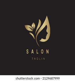 Unique simple and creative minimalist women beauty saloon business logo free vector file
