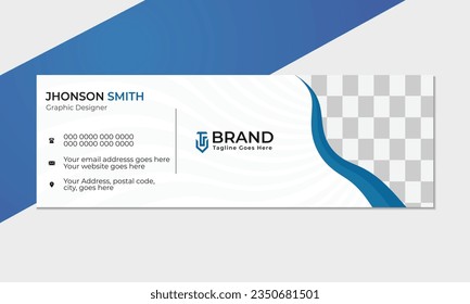 Unique simple email signature design template	
