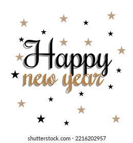 unique and simple happy new year design, happy new year 2023,banner, Holiday, poster, card and background design.
