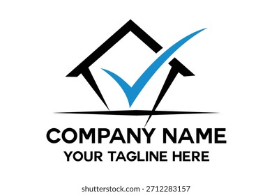 unique and simple house logo