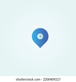 Icono único y simple con color azul y blanco transparente. Este icono se puede usar en sitios web o aplicaciones en smartphones.
