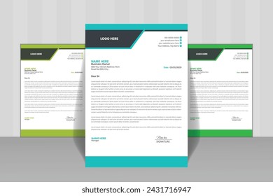 plantilla de diseño de cabeza de carta única y simple para negocios