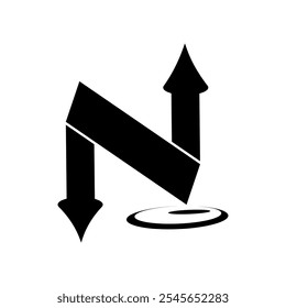 UNIQUE AND SIMPLE LETTER N LOGO