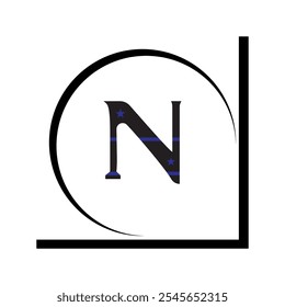 LETRA SIMPLES E EXCLUSIVA N LOGOTIPO