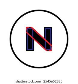 LETRA SIMPLES E EXCLUSIVA N LOGOTIPO