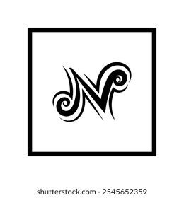 UNIQUE AND SIMPLE LETTER N LOGO