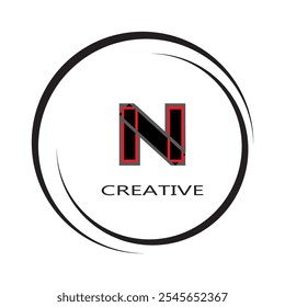 LETRA SIMPLES E EXCLUSIVA N LOGOTIPO