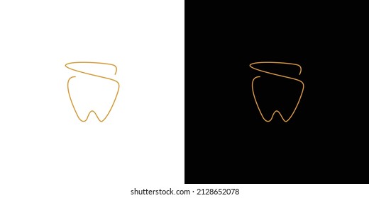 Unique and simple letter S initial tooth logo design