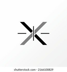 Unique and simple letter or word X cut line thin font like precision image graphic icon logo design abstract concept vector stock. Can be used as a symbol related to initial or monogram