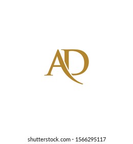 The Unique and Simple Logo Golden Initials