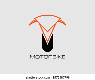 Unique and Simple Logo of Motorbike with Modern Concept. Designed in Trendy Flat Isolated on White Background. Suitable for Biker Community or Motorcycle Club. Vector Illustration.