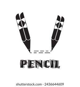 Lápiz de logotipo único y simple