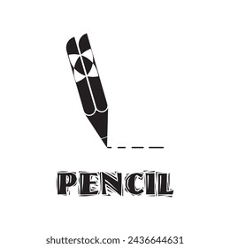 Unique and simple logo pencil