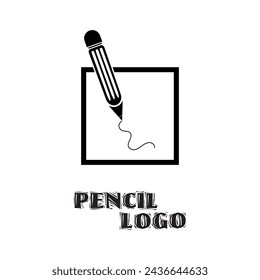 Unique and simple logo pencil