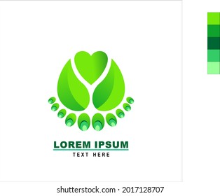 Unique and simple logo themed feet and nature