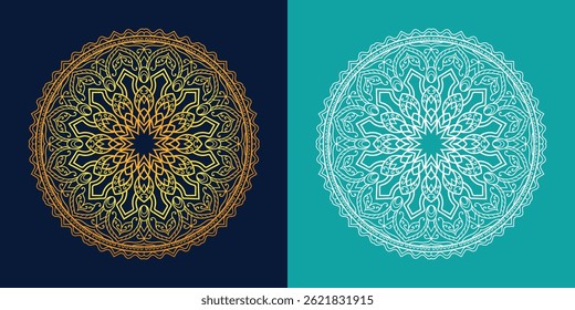 Unique, simple mandala art, mandala line art design