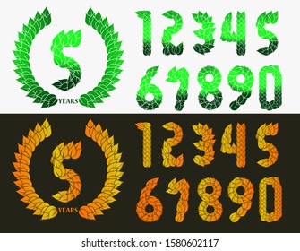 an unique simple and modern number logos