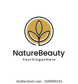 unique and simple nature line logo design