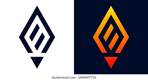 unique simple number 8 line logo