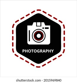 cámara única y sencilla del logotipo del fotógrafo