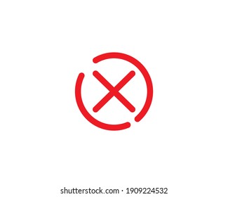 
Unique and simple red cross icon design