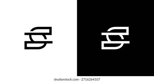Diseño único y simple del logotipo de la letra S