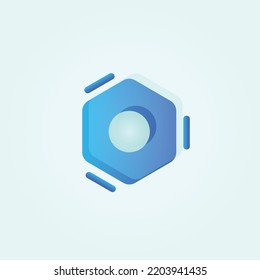 Unique and simple settings icon in transparent blue and white color. This icon can be used on a website or application on a smartphone.