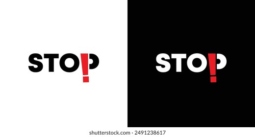 Unique and simple Stop logo design 