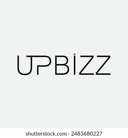 Unique and simple UPBIZZ letter logo design