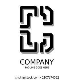 Diseño único, sencillo y muy atractivo del logotipo de la letra 3D C. Perfecto para camisetas y más.