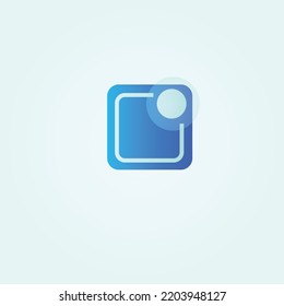 Unique and simple web icon in transparent blue and white color. This icon can be used on a website or application on a smartphone.