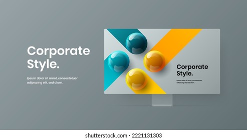 Unique site vector design illustration. Isolated desktop mockup web project layout.