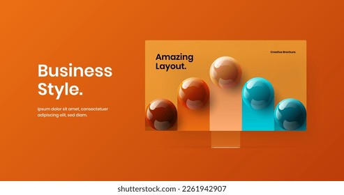 Ilustración de diseño de vector de sitio único. Diseño de presentación de simulación de monitor de ordenador moderno.