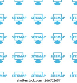 Unique Sitemap white and blue seamless pattern for web design. Vector symbol