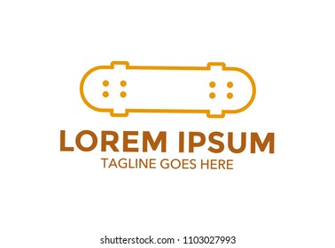 unique skateboard logo vector design