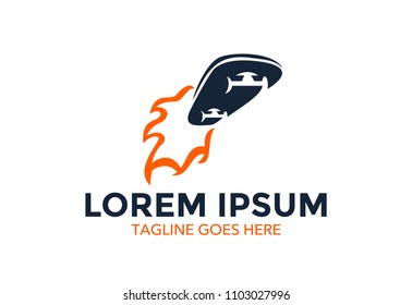 unique skateboard logo vector design