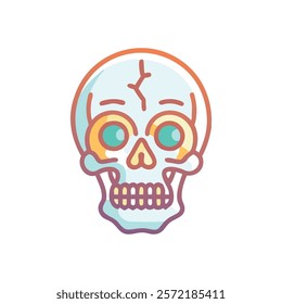 Unique Skull Anatomy Vector Design with Details