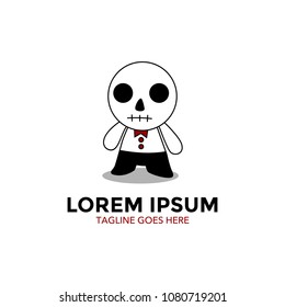 Unique skull logo. vector illustration