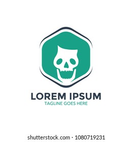 Unique skull logo. vector illustration