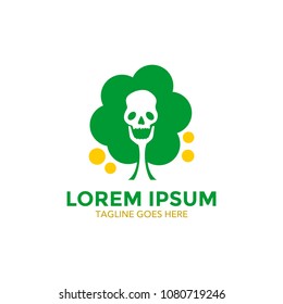 Unique skull logo. vector illustration