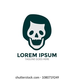 Unique skull logo. vector illustration